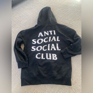 Anti Social Social Club Hoodie Pullover Sweatshirt Small Black Unisex